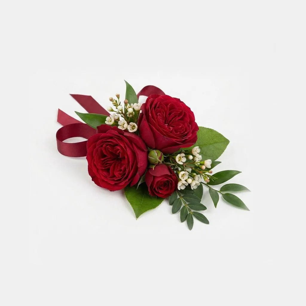 Red Garden Rose Wrist Corsage Red Garden Rose Wrist Corsage