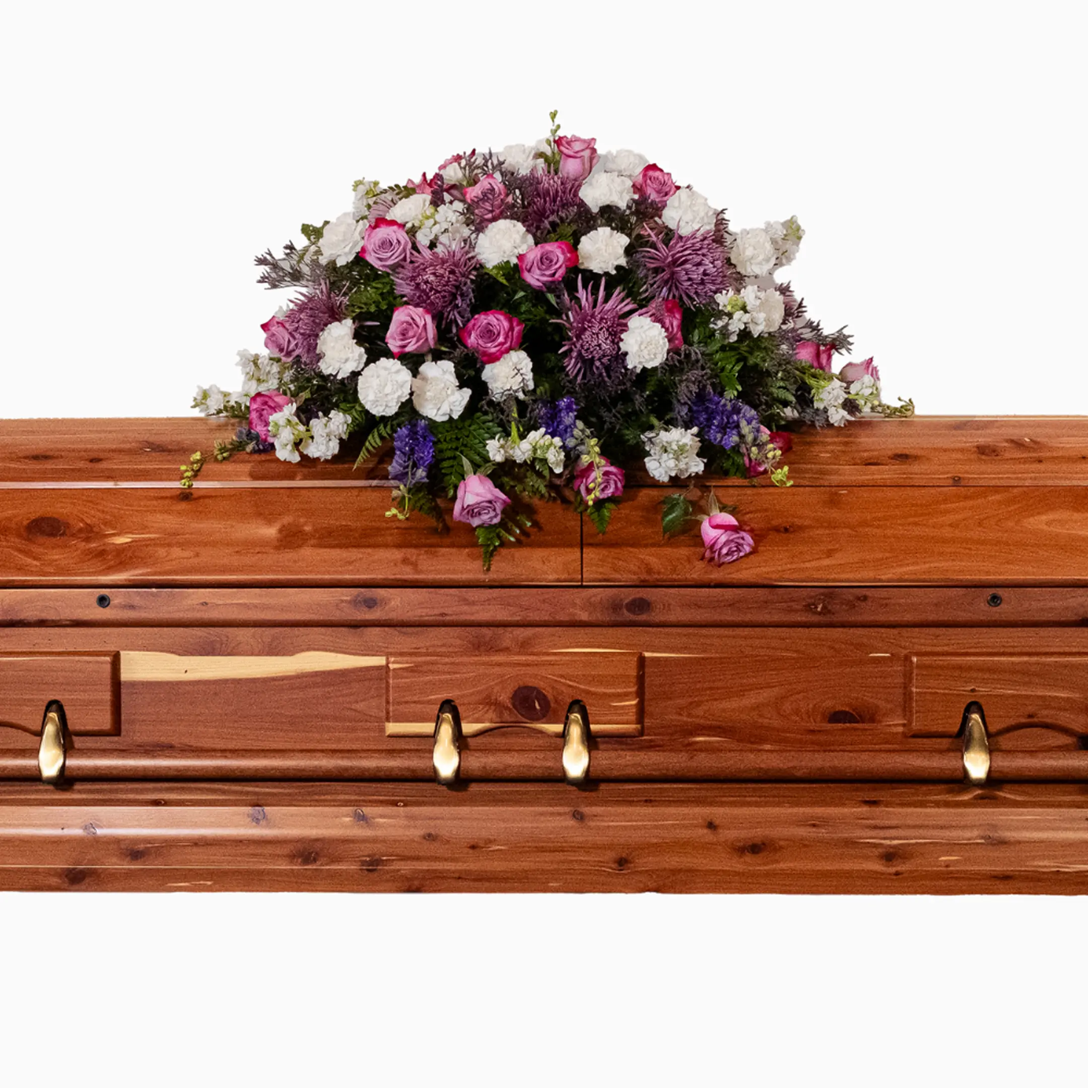 Purple Casket Spray Purple Casket Spray