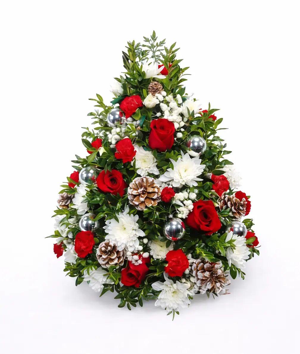 Christmas Tree Floral Arrangement