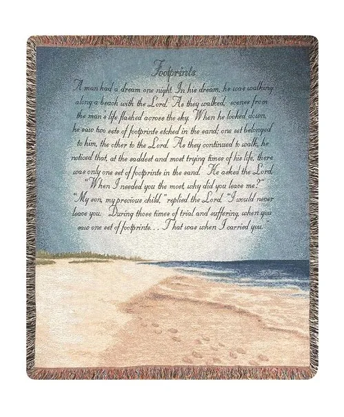 Footprints In The Sand Throw Blanket Footprints In The Sand Throw Blanket