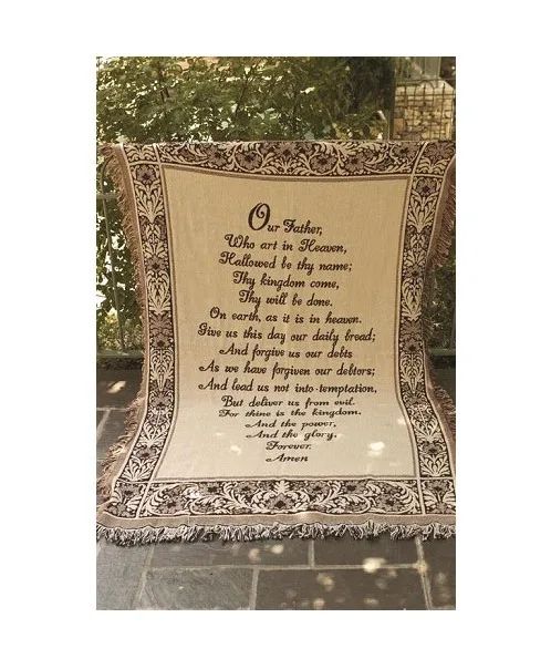 Lord's Prayer Throw Blanket