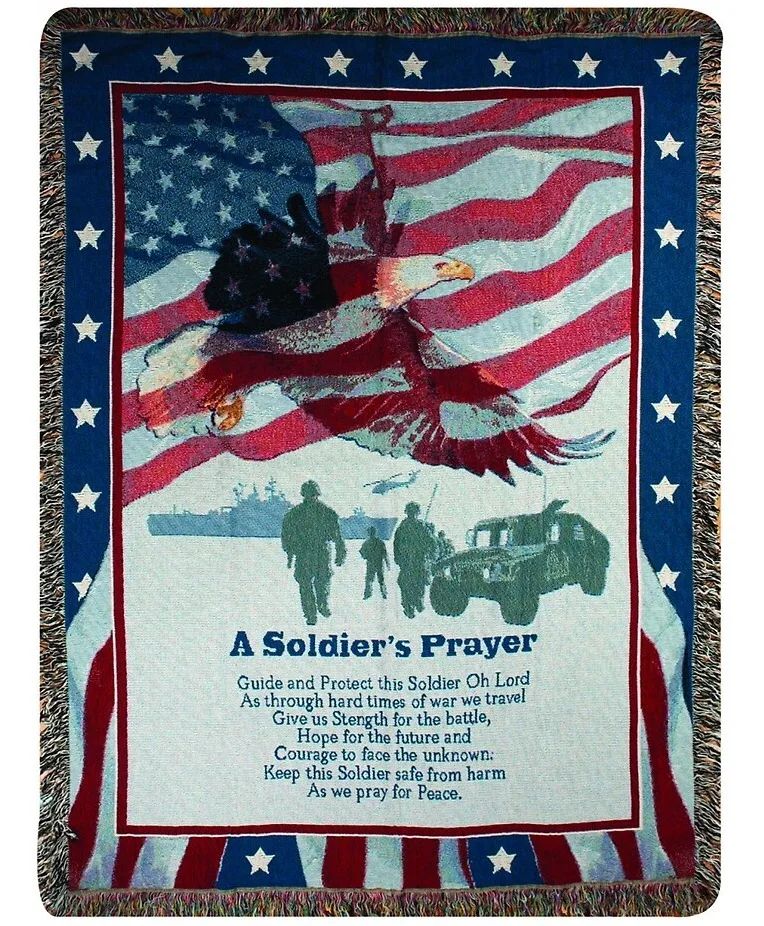 A Soldier's Prayer Throw Blanket