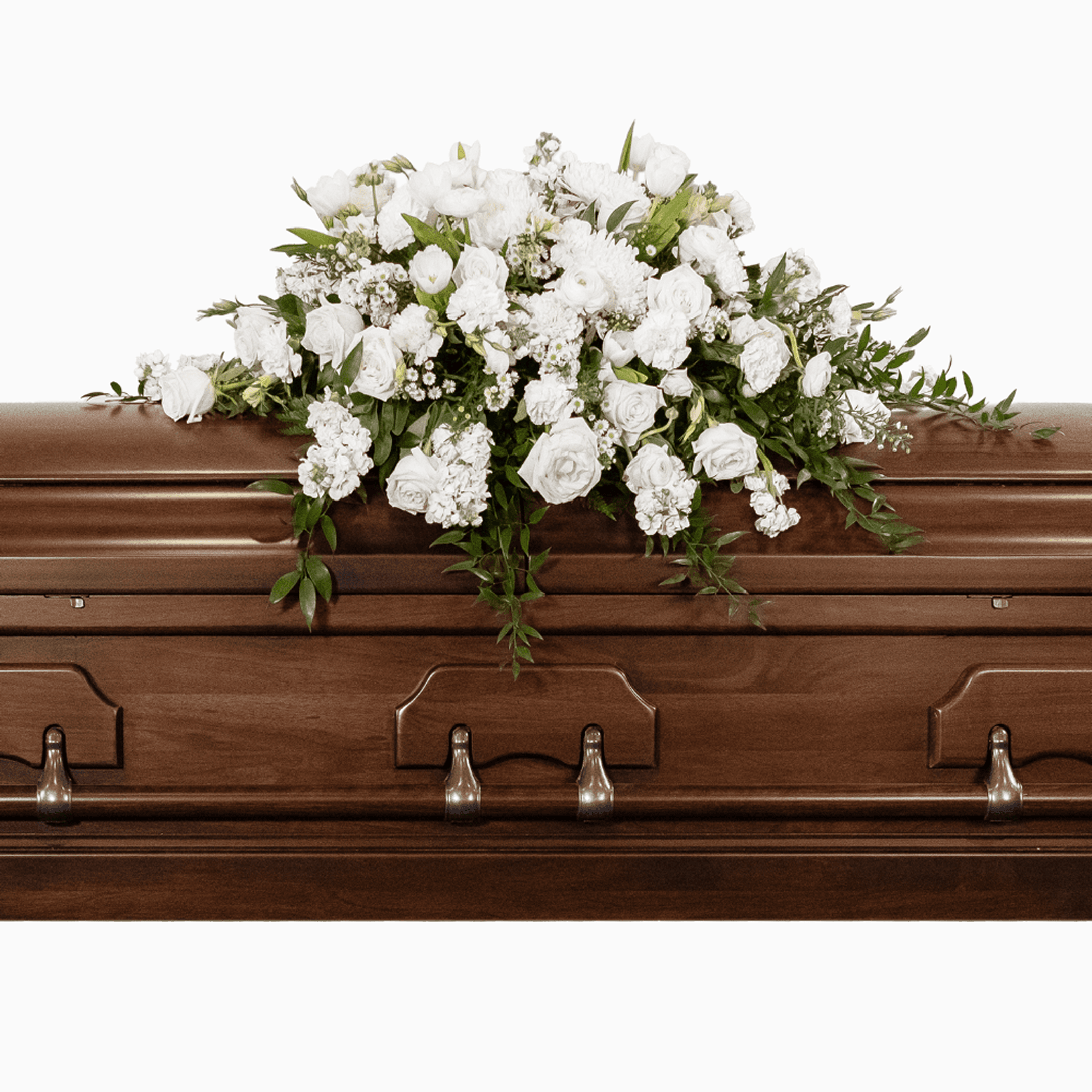 White Casket Spray