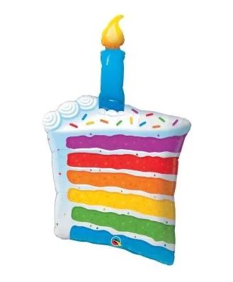 Giant Helium Happy Birthday Cake Mylar Balloon