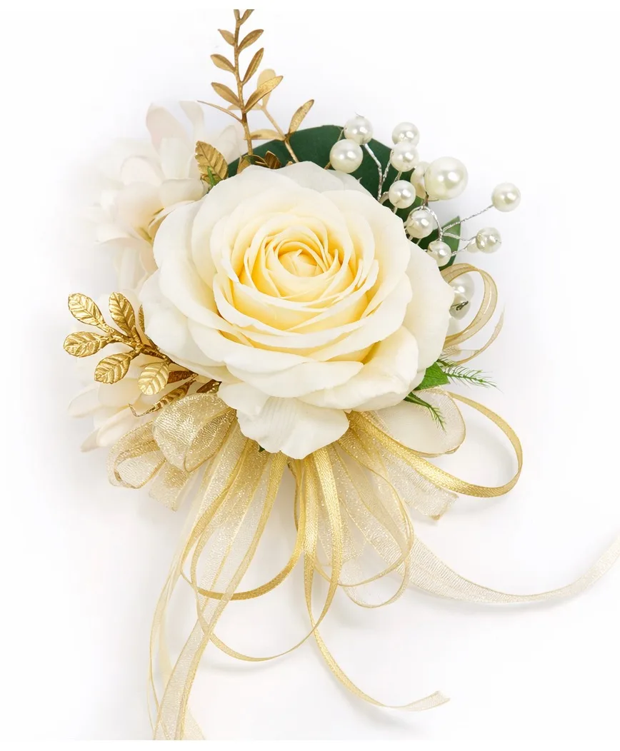 Elegant Single Rose Wrist Corsage Elegant Single Rose Wrist Corsage