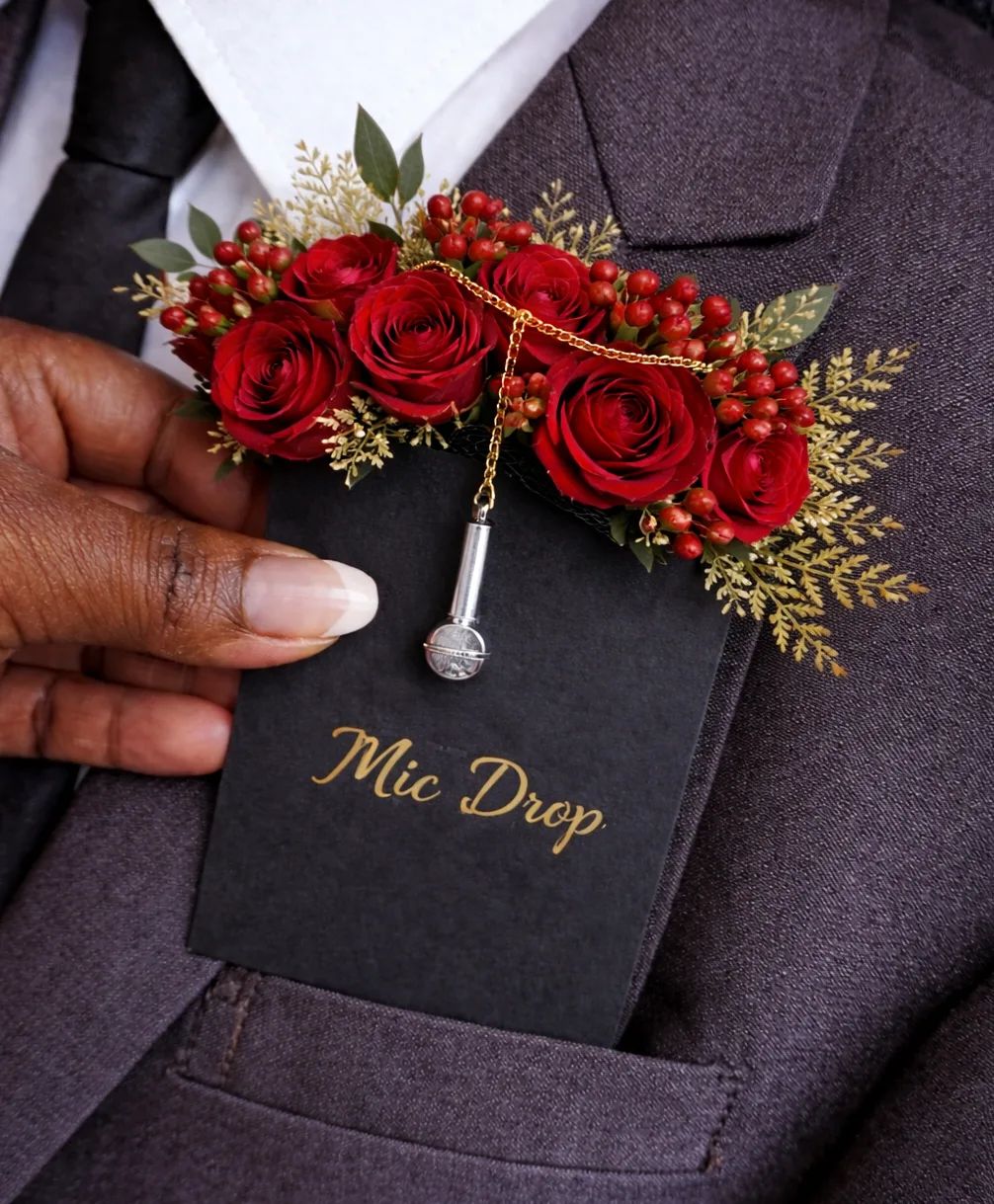 Mic Drop Pocket Boutonnière THE PROM POCKET COLLECTION