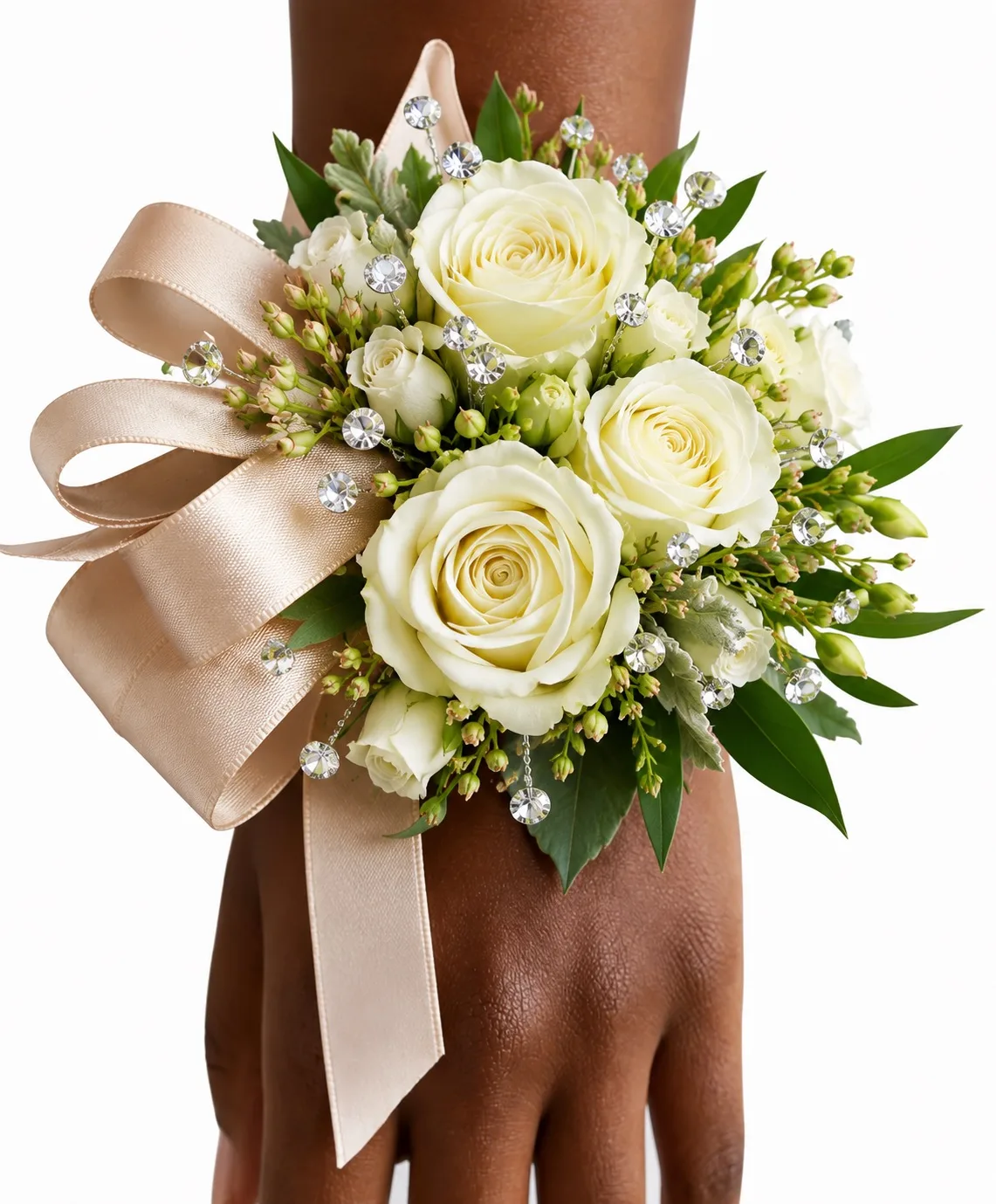 (3) Sweetheart Rose Deluxe Corsage (3) Sweetheart Rose Deluxe Corsage