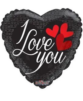 I Love You Foil Mylar 18" Helium Filled Balloon