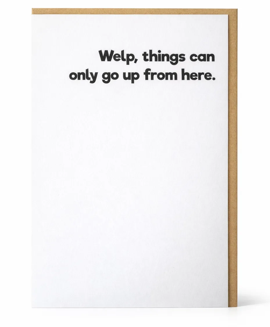 Things Can Only Go Up Greeting Card (Blank) Things Can Only Go Up Greeting Card (Blank)