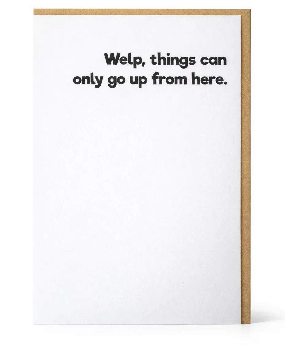 Things Can Only Go Up Greeting Card (Blank)