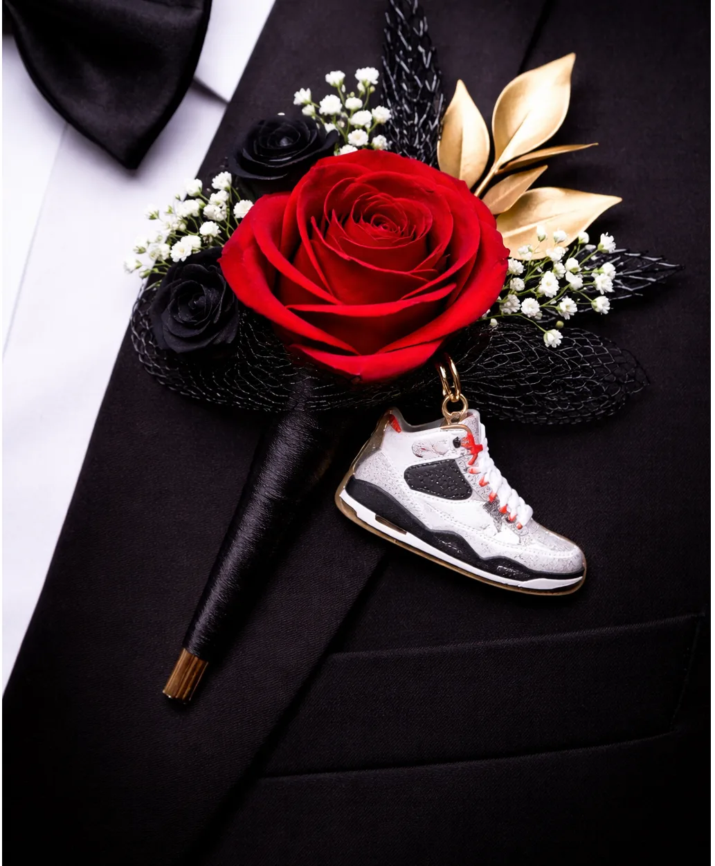 Red Carpet Kicks Boutonnière Red Carpet Kicks Boutonnière