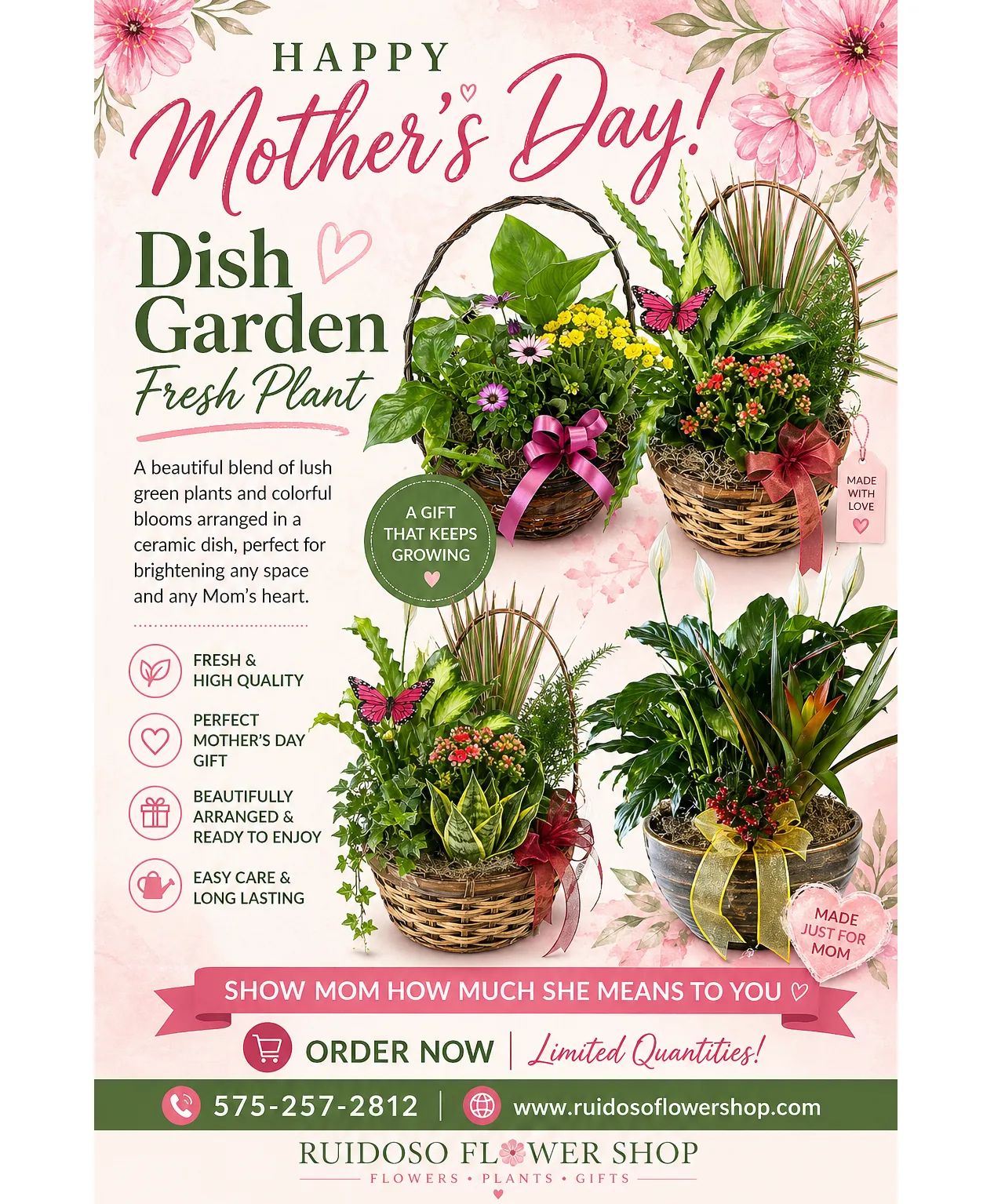 Mixed Mother's Day Bouquets Fresh Plant