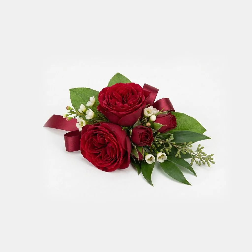 Red Garden Rose Wrist Corsage