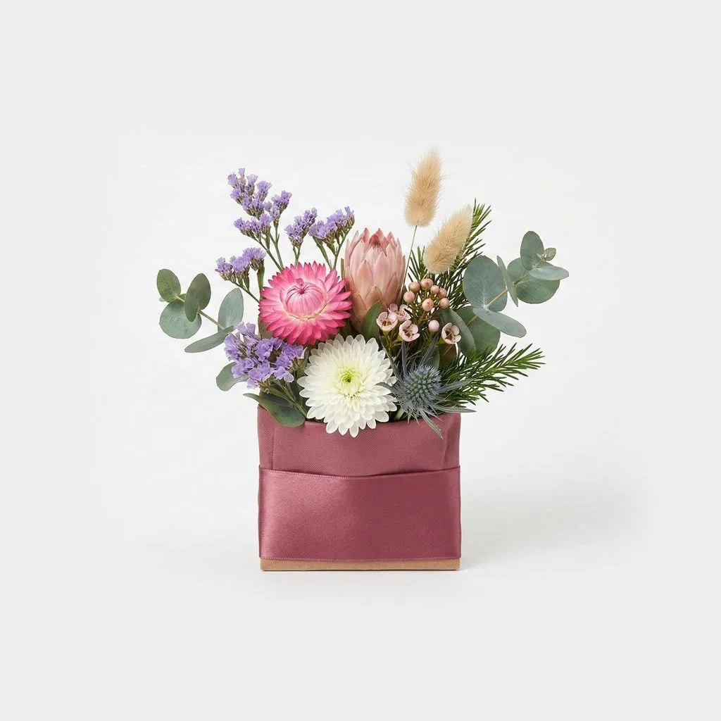 Sunset Protea Wildflower Pocket Square Boutonniere Sunset Protea Wildflower Pocket Square Boutonniere