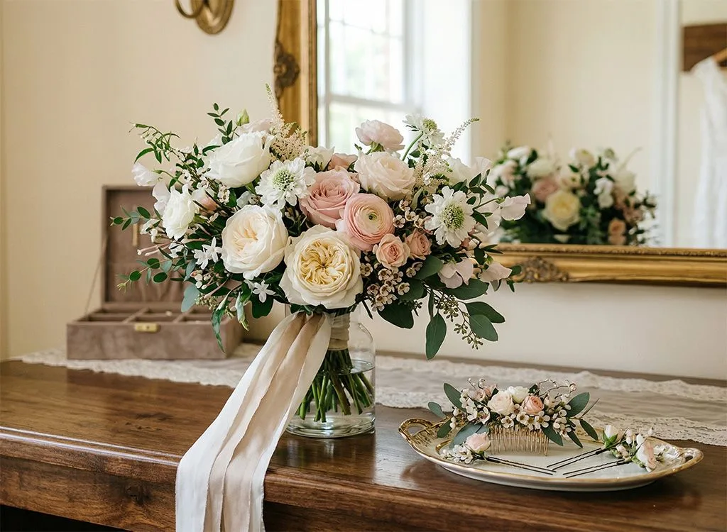 Designer’s Choice Hair Pieces & Handheld Bouquets Designer’s Choice Hair Pieces & Handheld Bouquets