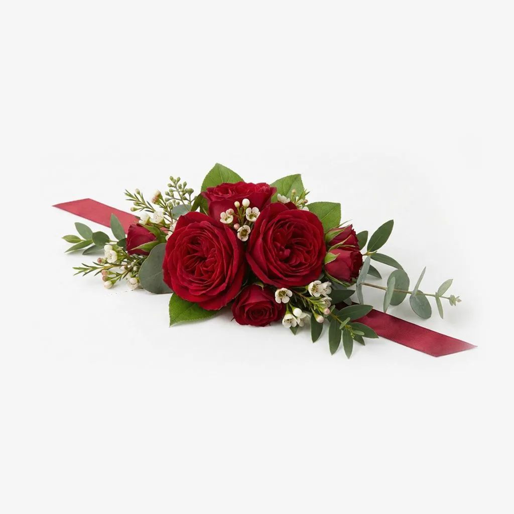 Red Garden Rose Wrist Corsage