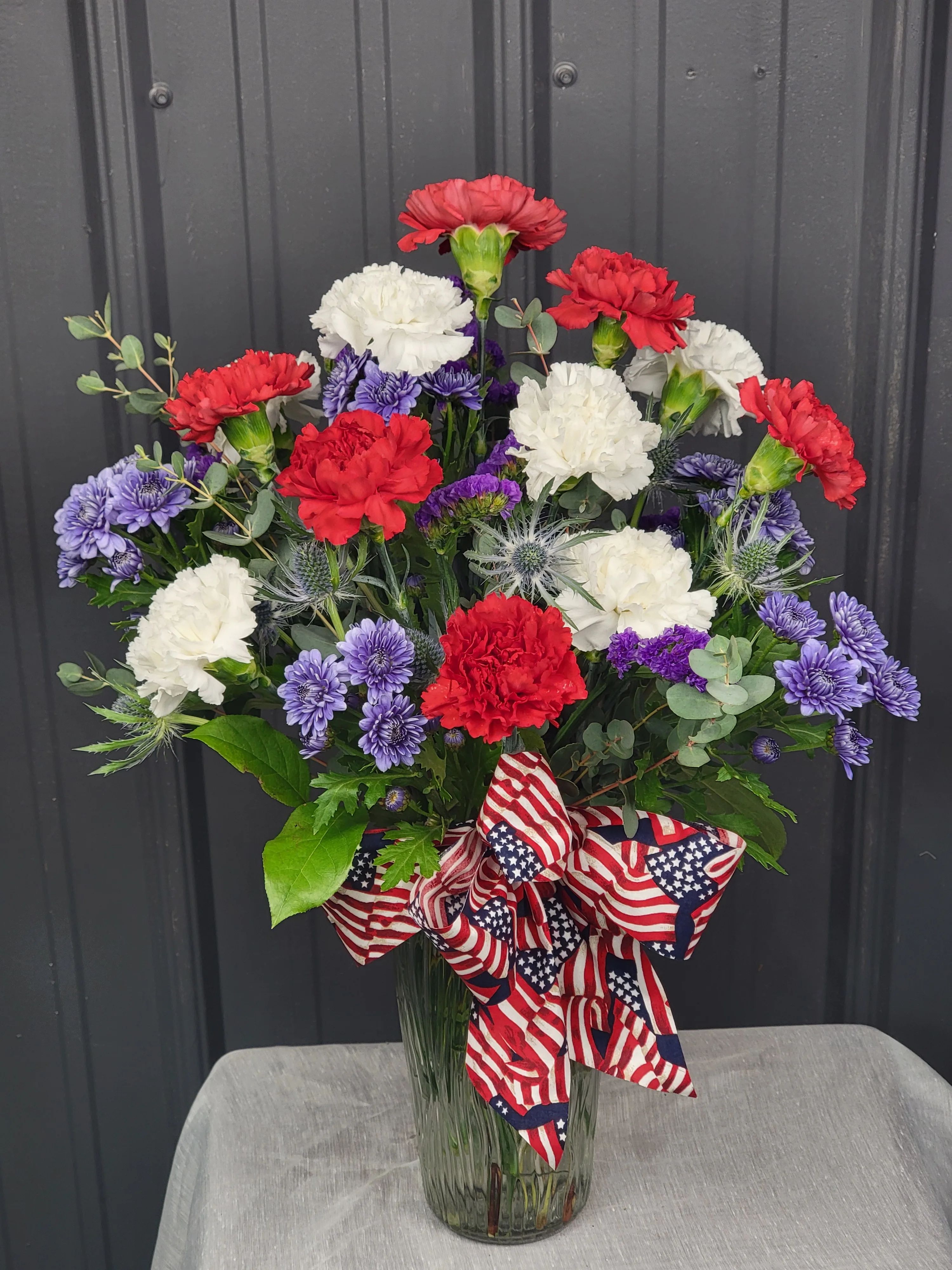 Red, White & Boom Vase