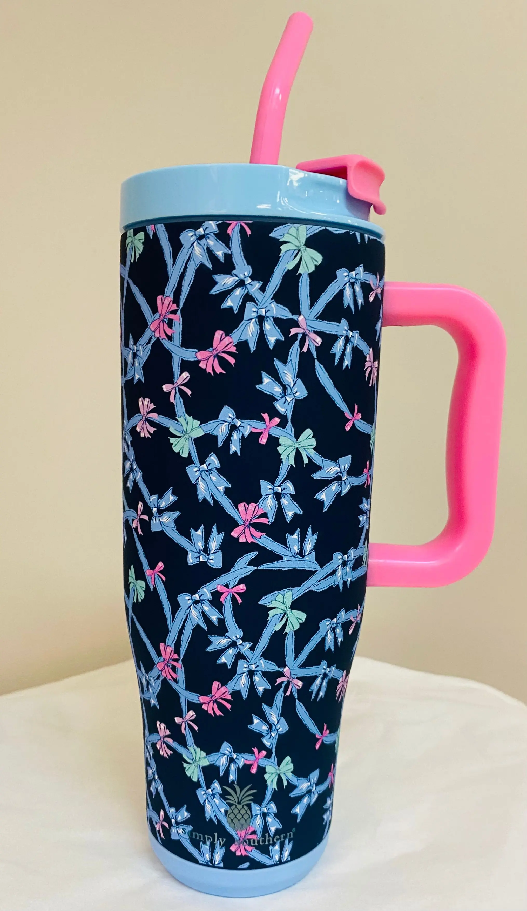 Simply Southern Navy Blue Bow Insulated Tumbler Simply Southern Navy Blue Bow Insulated Tumbler