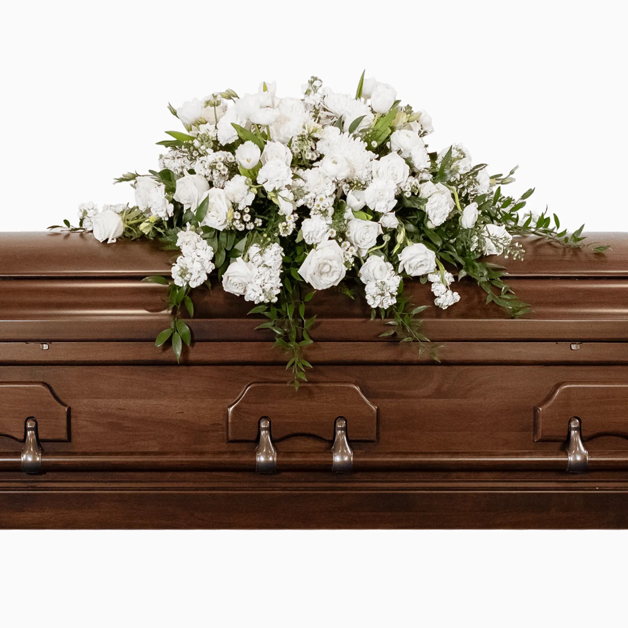 White Casket Spray