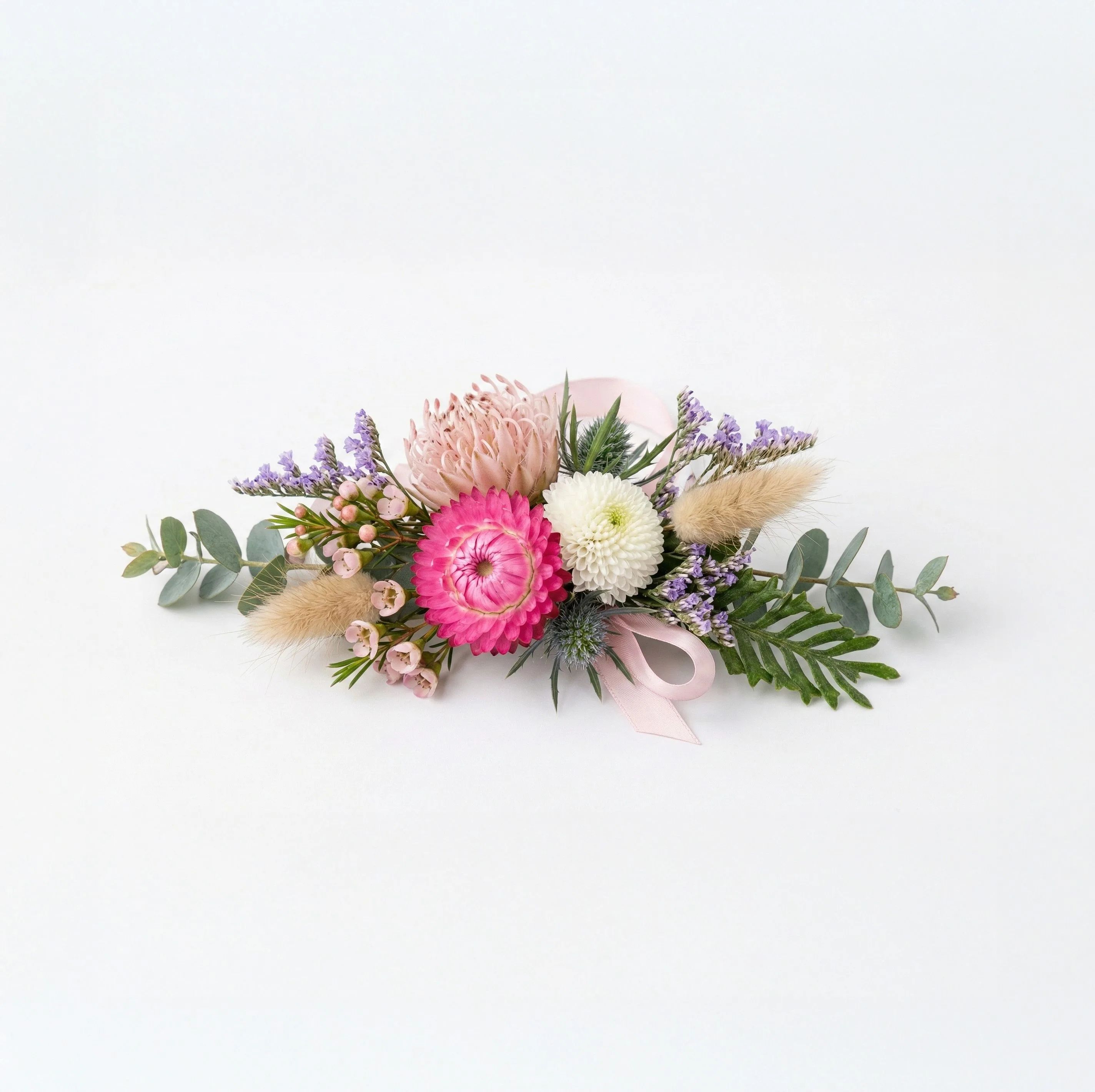 Sunset Protea Wildflower Wrist Corsage