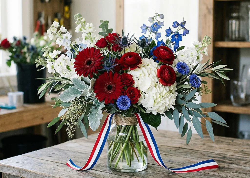 Designer’s Choice Patriotic Flower Arrangement Designer’s Choice Patriotic Flower Arrangement