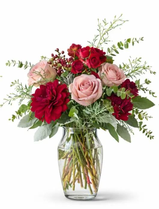 Crimson Blush Garden Bouquet