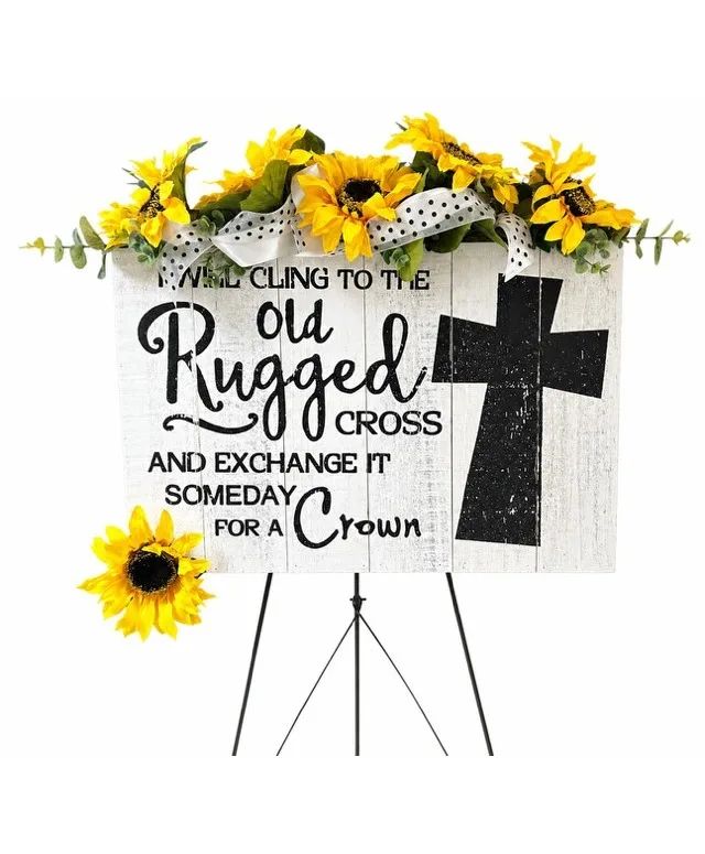 The Old Rugged Cross Silk Standing Spray