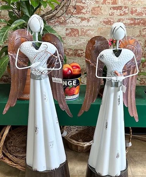 Metal Angel with Bird Gift Item