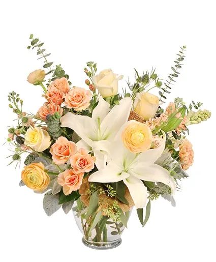 Playful Peach Flower Design