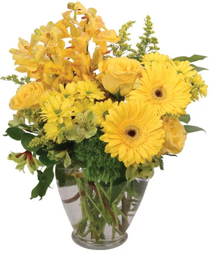 Divinely Golden Flower Arrangement Divinely Golden Flower Arrangement