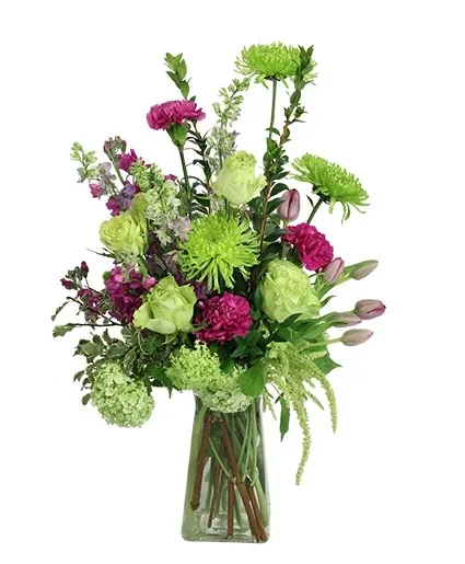 Grand Greens & Purples Vase Arrangement Grand Greens & Purples Vase Arrangement