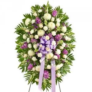Lavender and White Standing Spray