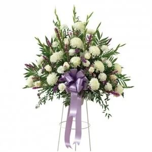 Gracious Lavender Basket on a Stand