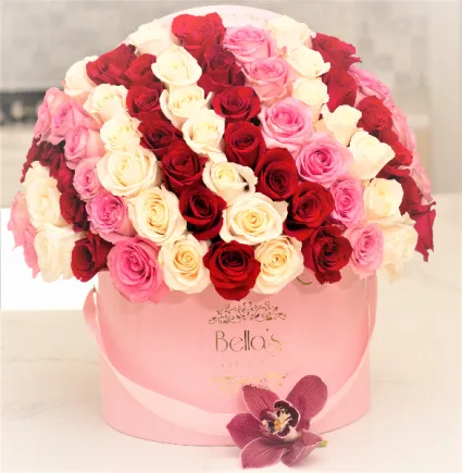 RED, WHITE &....PINK 60 FRESH ROSES RED, WHITE &....PINK 60 FRESH ROSES