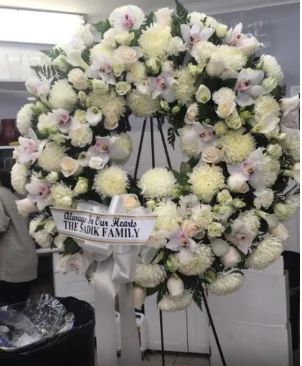 White Standing Wreath