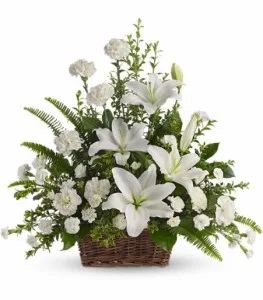 A White Lillies Basket