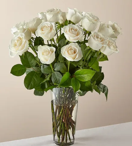 18 Long Stem White Roses 18 Long Stem White Roses