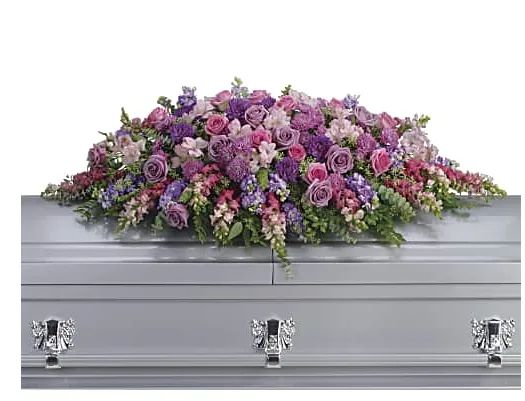 Lavendar Tribute Casket Spray