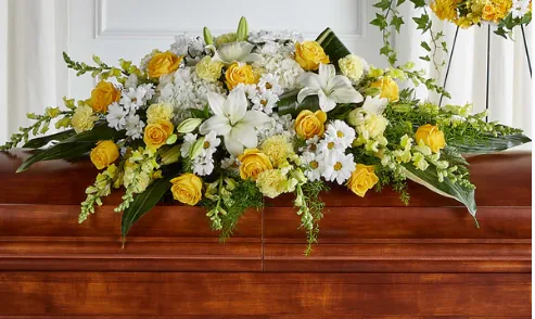 Daisy Casket Spray Daisy Casket Spray