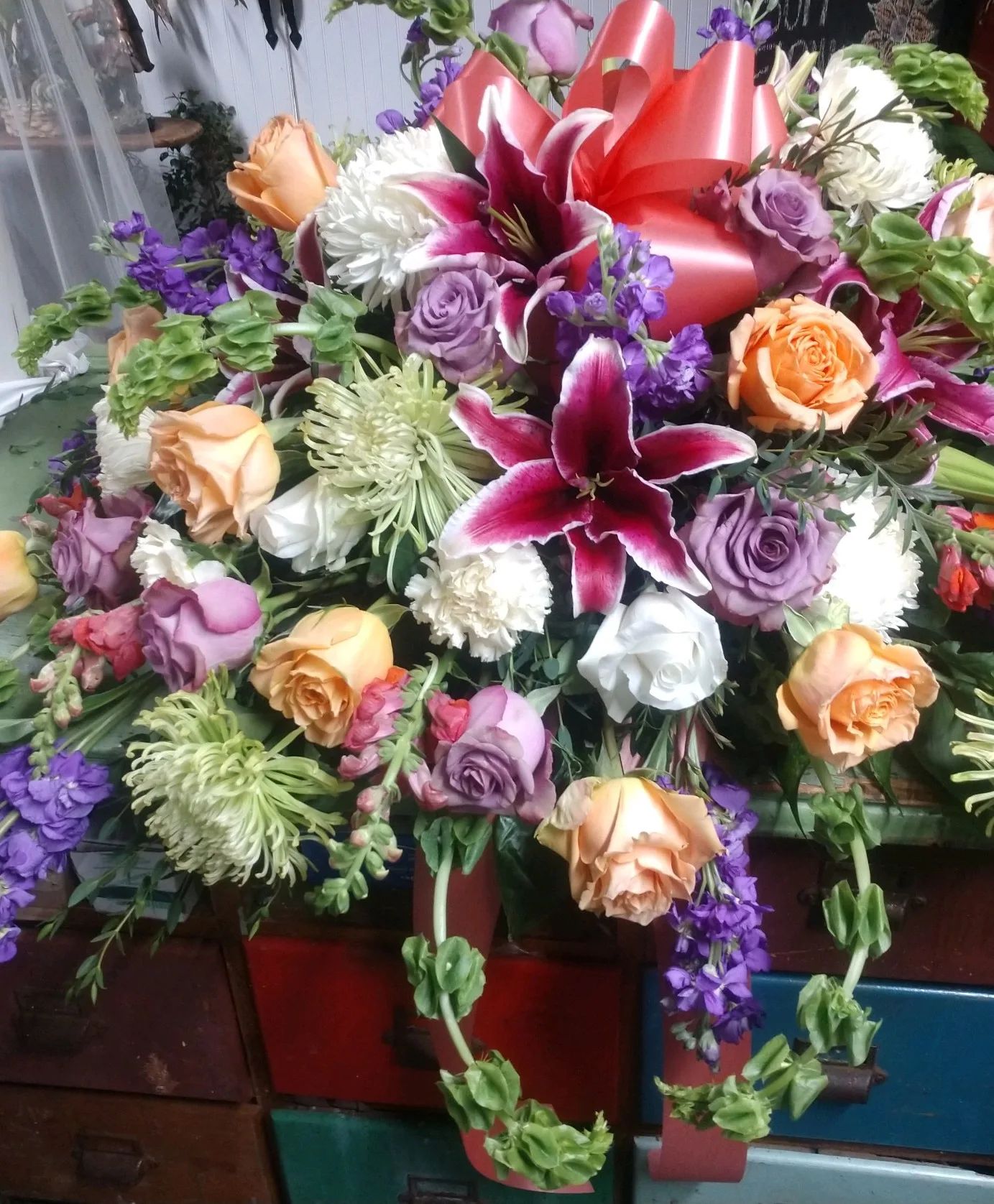 Colorful Casket Spray - Custom Design