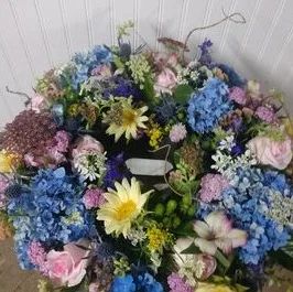 Pastel Color Wreath Sympathy Tribute