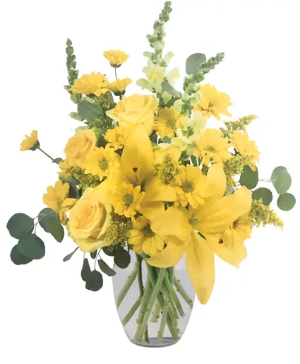 Yellow Frenzy Vase Arrangement Yellow Frenzy Vase Arrangement