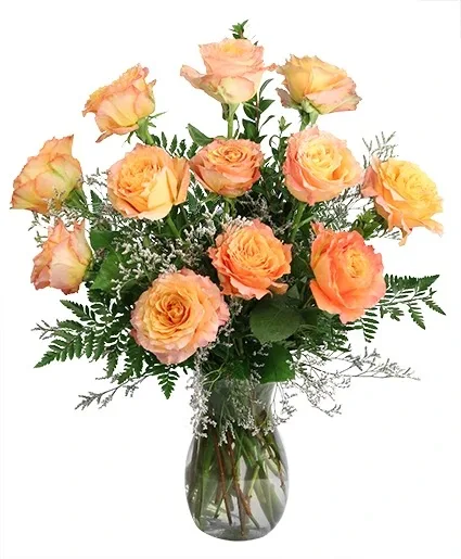 A Free-Spirit Dozen Rose Arrangement A Free-Spirit Dozen Rose Arrangement