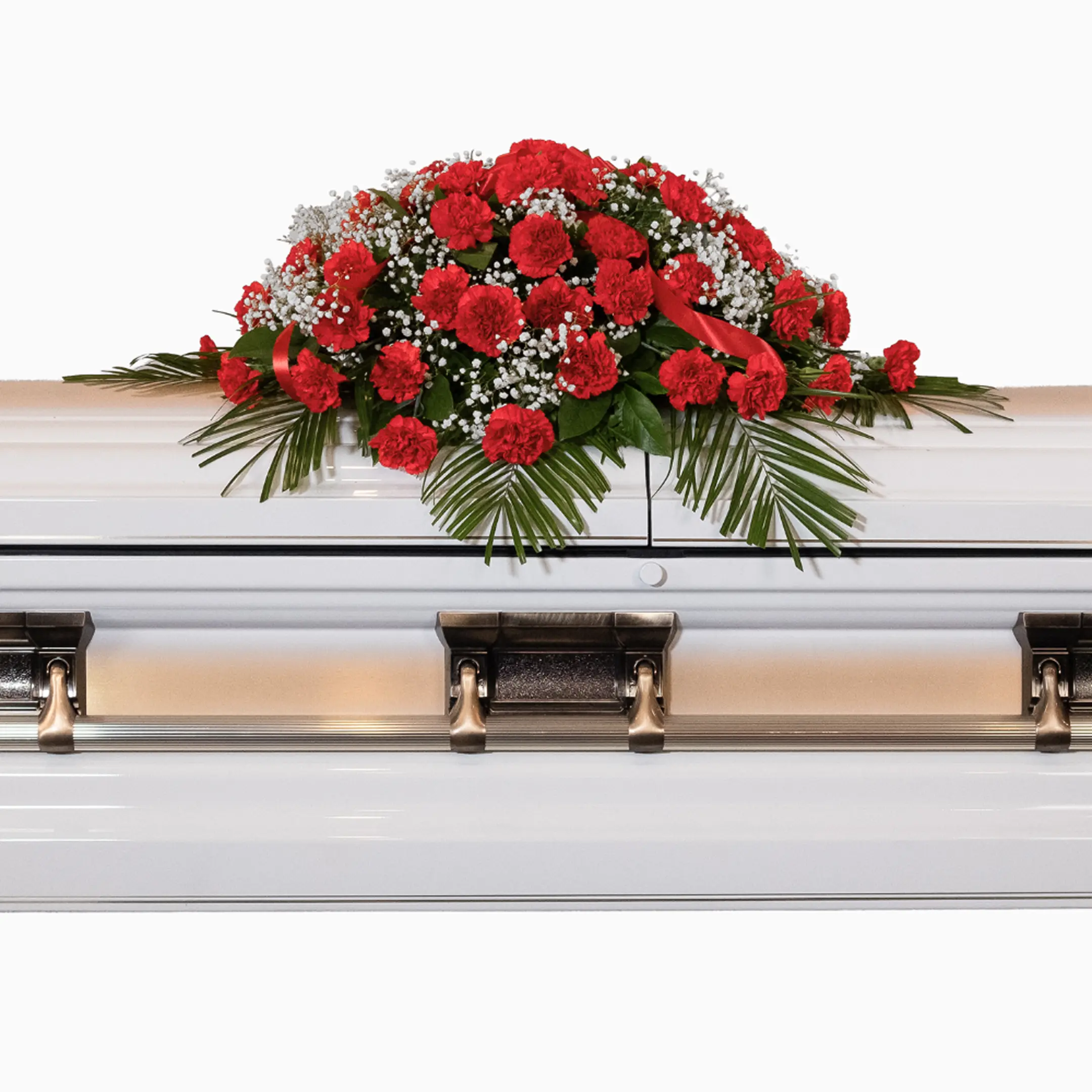 Red & Silver Casket Spray Red & Silver Casket Spray