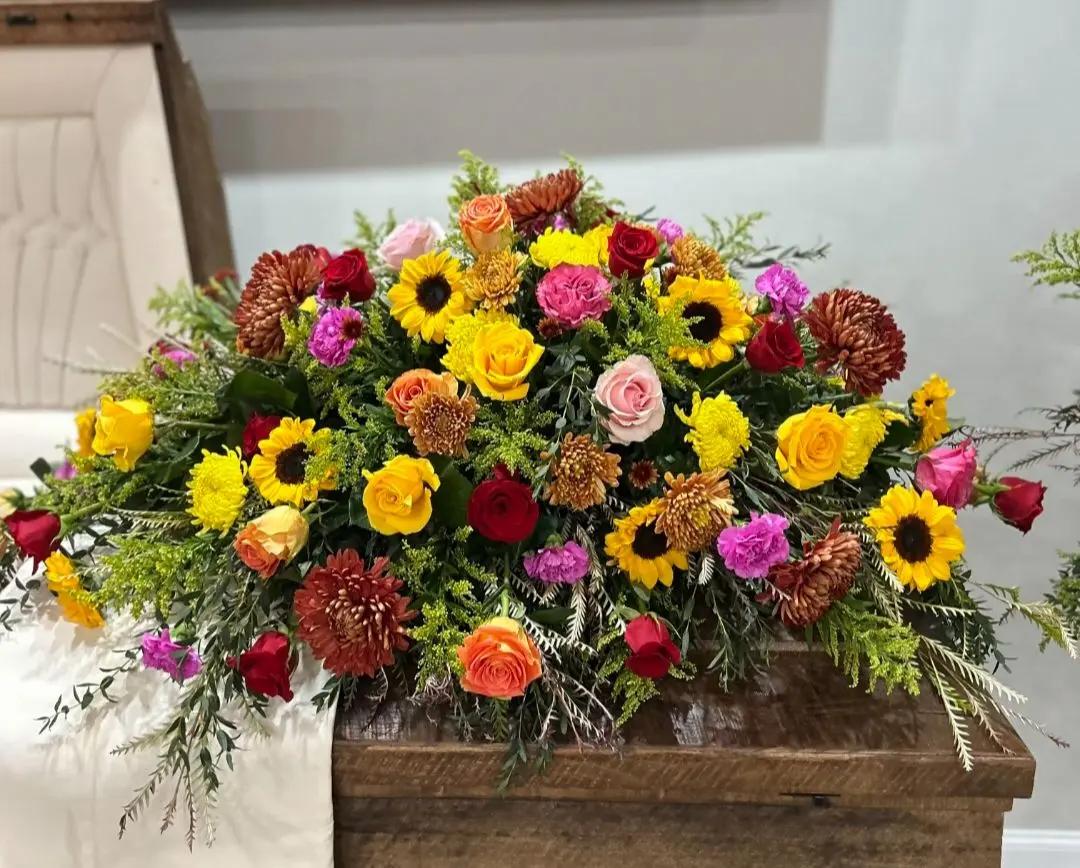 Lush Spring casket spray Lush Spring casket spray