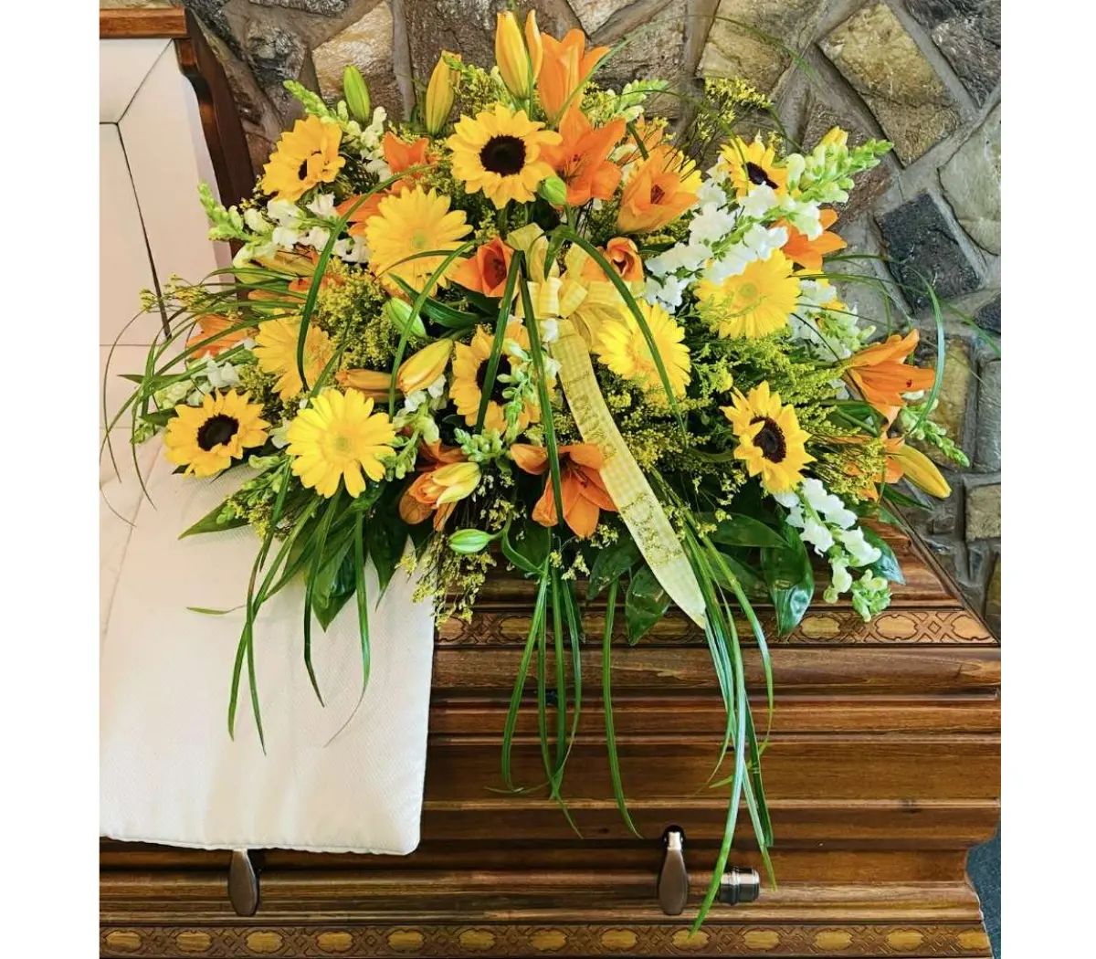 Sunny Days casket spray