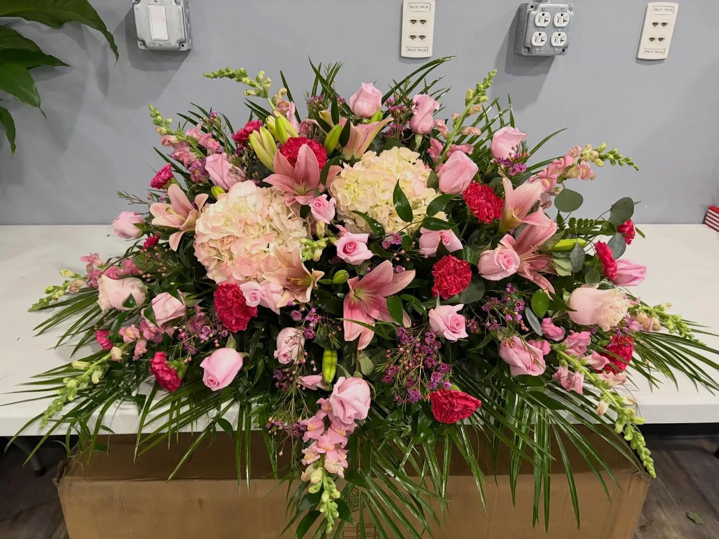 Pink Serenity Casket Spray Pink Serenity Casket Spray