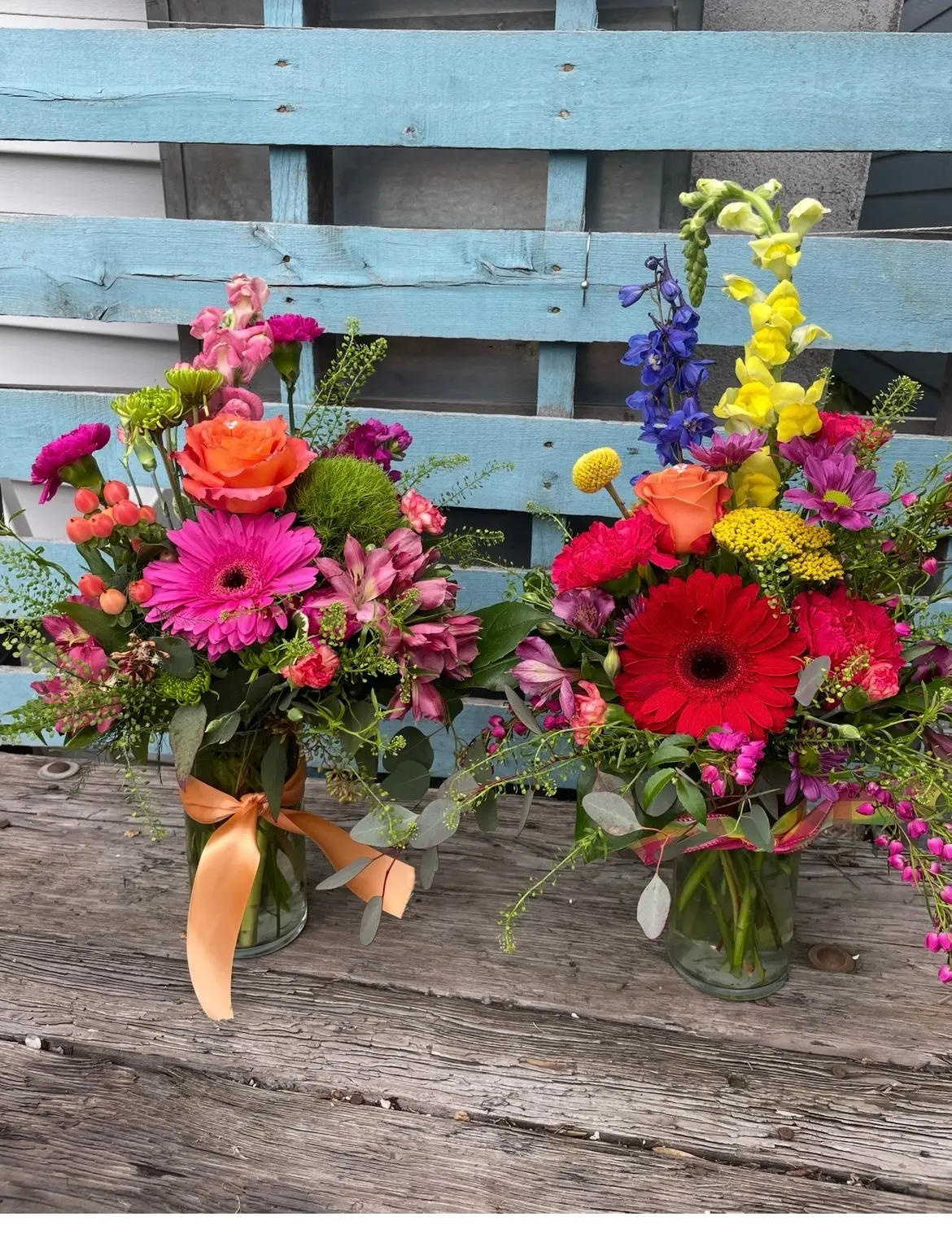 Mixed bright colored vase Mixed bright colored vase