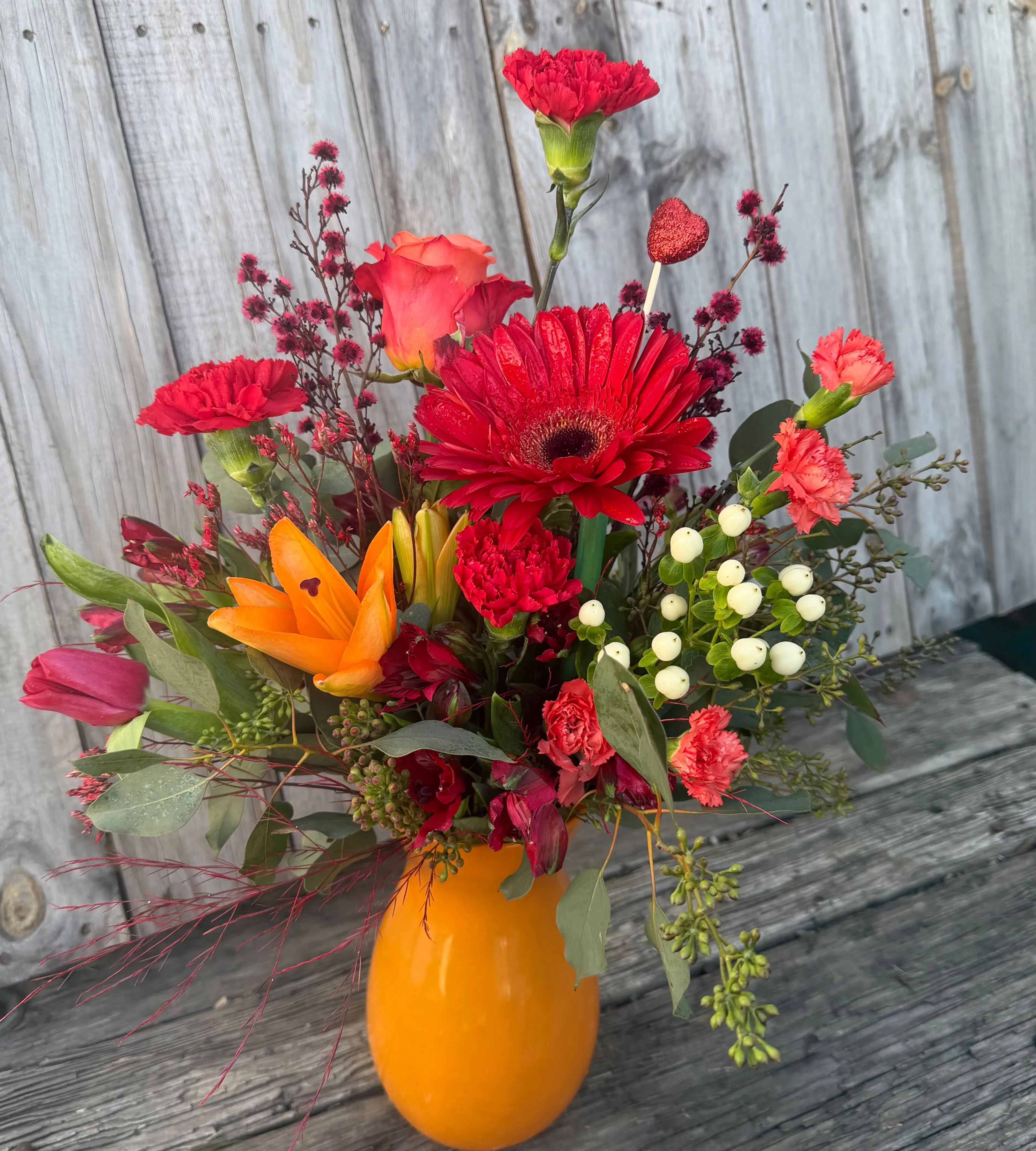 Red and orange Valentine Red and orange Valentine