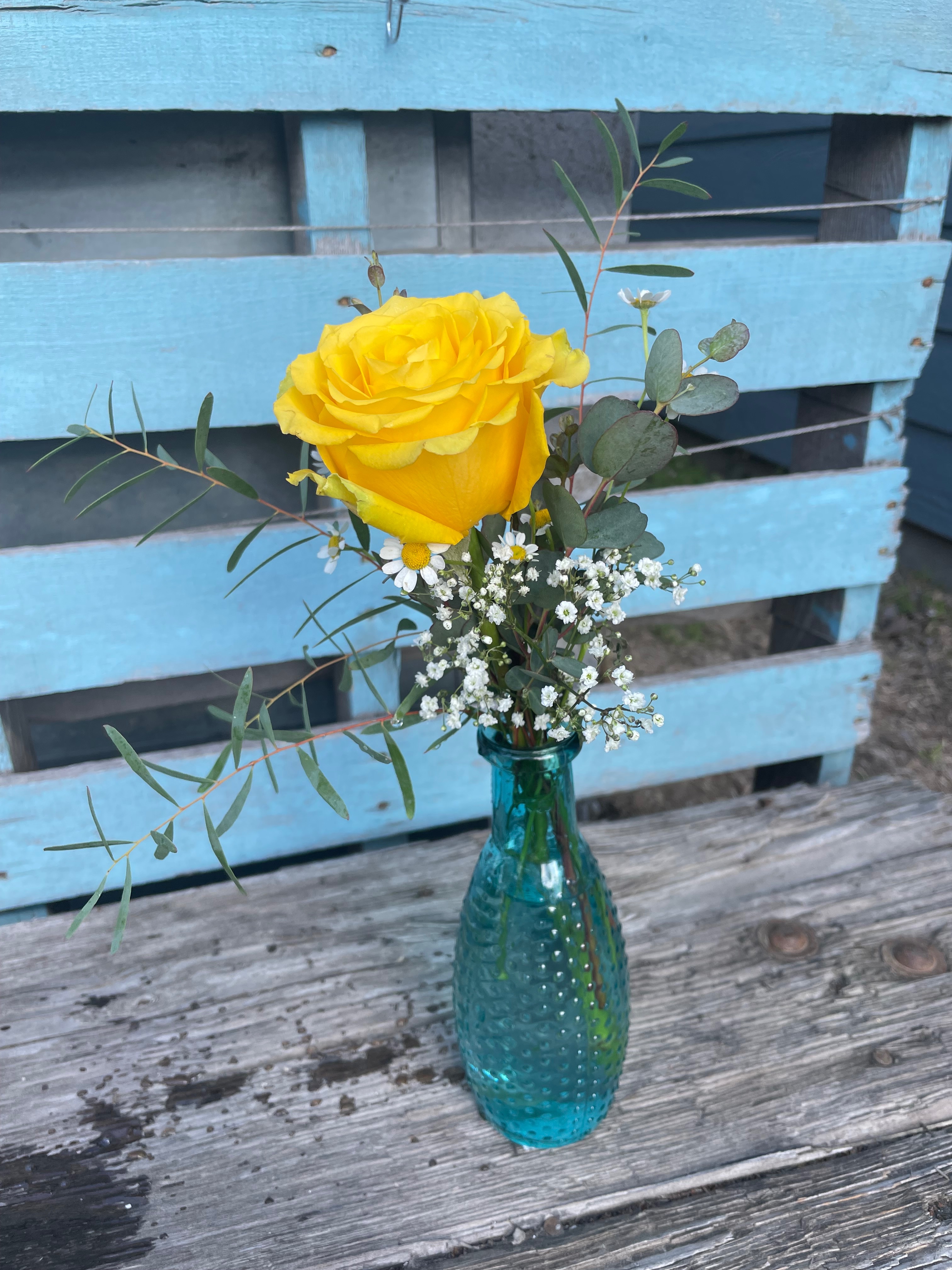 Yellow rose Budvase Yellow rose Budvase